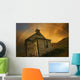 Old Church With Rainbow Over Building Wall Mural