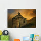 Old Church With Rainbow Over Building Wall Mural