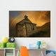 Old Church With Rainbow Over Building Wall Mural