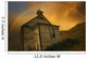 Old Church With Rainbow Over Building Wall Mural