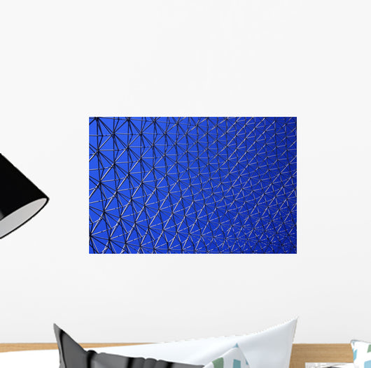 Metal Mesh Against A Blue Sky Wall Mural