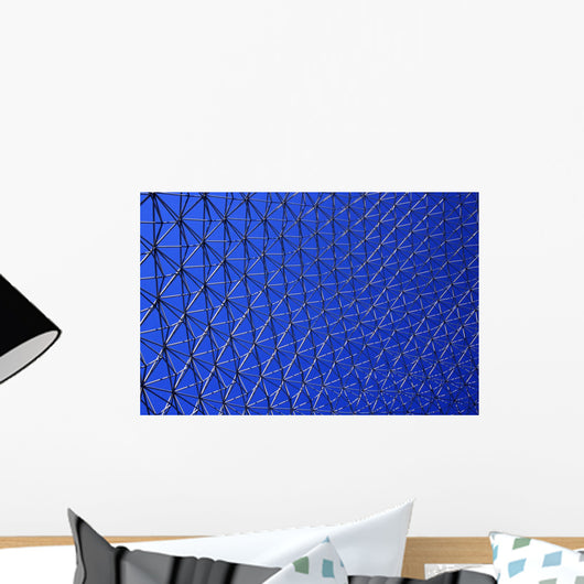 Metal Mesh Against A Blue Sky Wall Mural