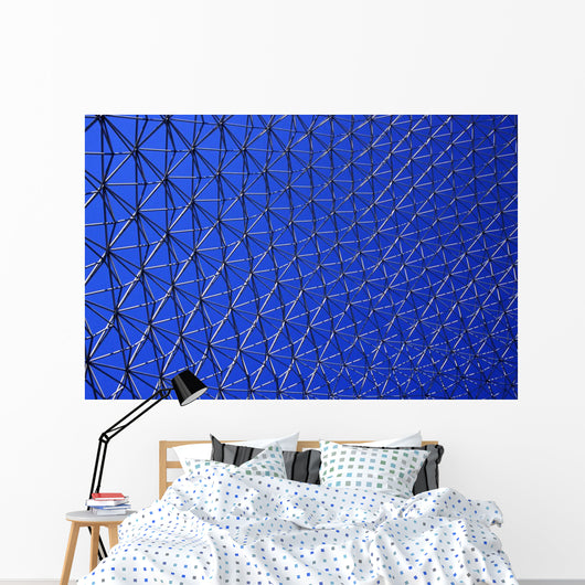 Metal Mesh Against A Blue Sky Wall Mural