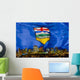 Flag Of Alberta Over Edmonton Wall Mural