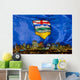 Flag Of Alberta Over Edmonton Wall Mural