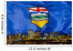 Flag Of Alberta Over Edmonton Wall Mural