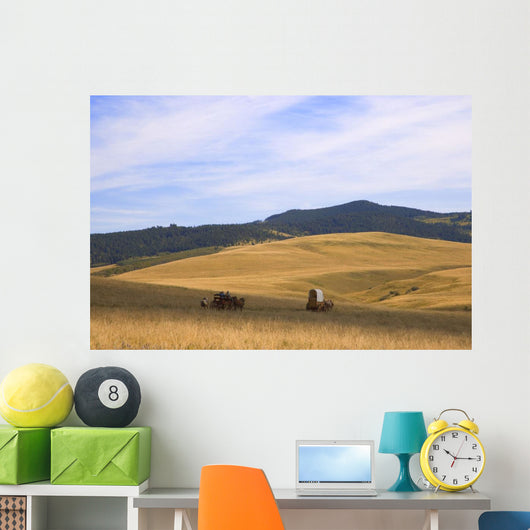 Chuck Wagons Crossing The Prairies Wall Mural