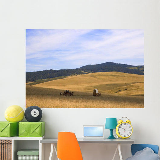 Chuck Wagons Crossing The Prairies Wall Mural