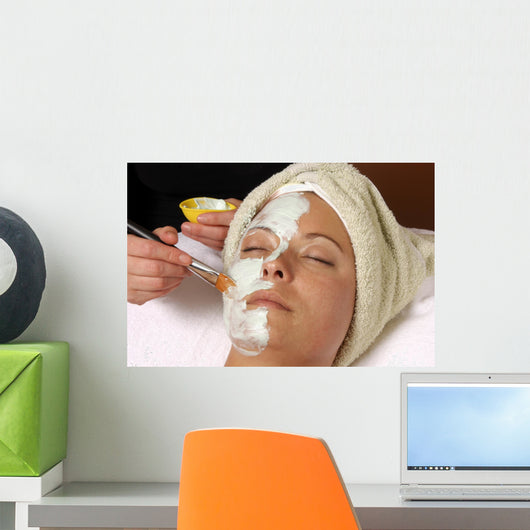 spa salon facial masque application Wall Mural