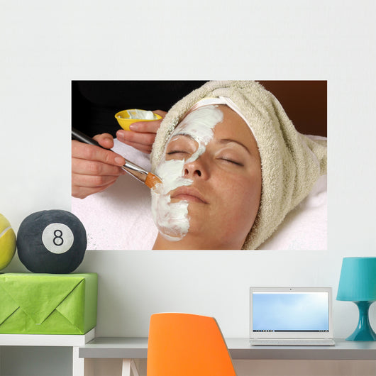 spa salon facial masque application Wall Mural