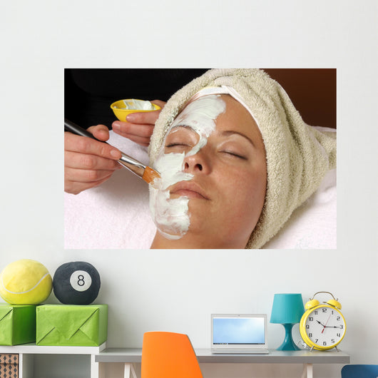 spa salon facial masque application Wall Mural