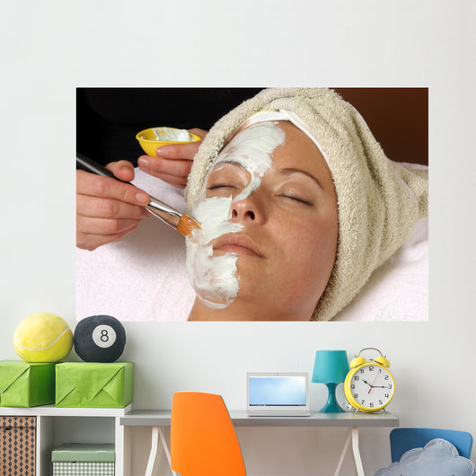 spa salon facial masque application Wall Mural