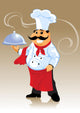 chef cook and plate Wall Mural