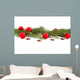 Evergreen with Red Baubles Wall Decal