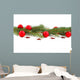 Evergreen with Red Baubles Wall Decal