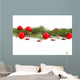 Evergreen with Red Baubles Wall Decal
