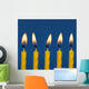 Five Candles Burning Wall Mural