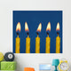 Five Candles Burning Wall Mural