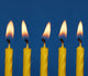 Five Candles Burning Wall Mural
