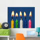 Colourful Candles Lit Wall Mural