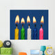 Colourful Candles Lit Wall Mural