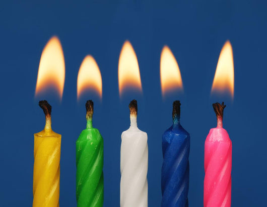 Colourful Candles Lit Wall Mural