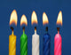 Colourful Candles Lit Wall Mural