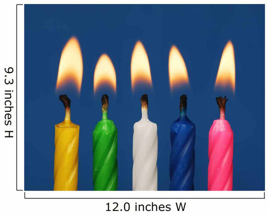 Colourful Candles Lit Wall Mural
