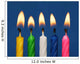 Colourful Candles Lit Wall Mural