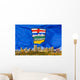 Alberta's Flag Behind Edmonton Skyline Wall Mural