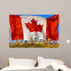 Canadian Flag Behind Edmonton Wall Mural