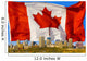 Canadian Flag Behind Edmonton Wall Mural
