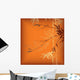 Bamboo Orange Wall Mural