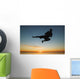 Silhouette In The Sunrise Wall Mural