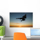 Silhouette In The Sunrise Wall Mural