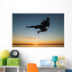 Silhouette In The Sunrise Wall Mural
