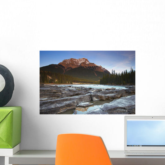 Mount Kerkeslin Athabasca Falls Jasper National Park Wall Mural
