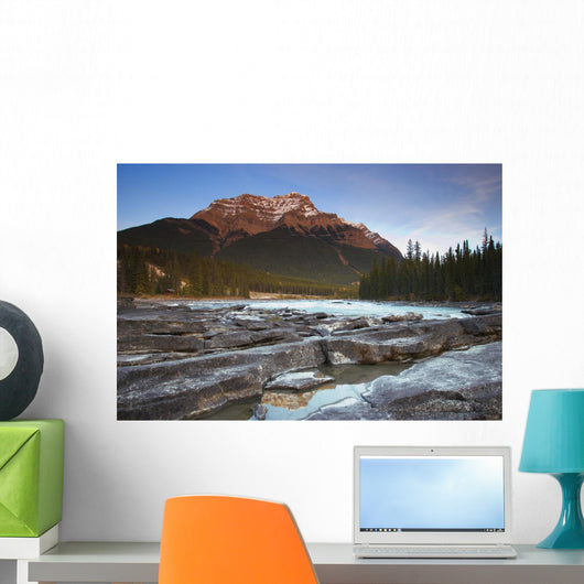Mount Kerkeslin Athabasca Falls Jasper National Park Wall Mural