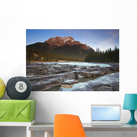 Mount Kerkeslin Athabasca Falls Jasper National Park Wall Mural