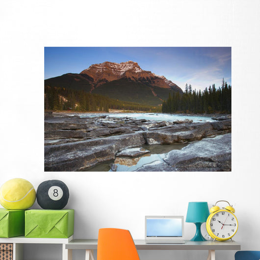 Mount Kerkeslin Athabasca Falls Jasper National Park Wall Mural