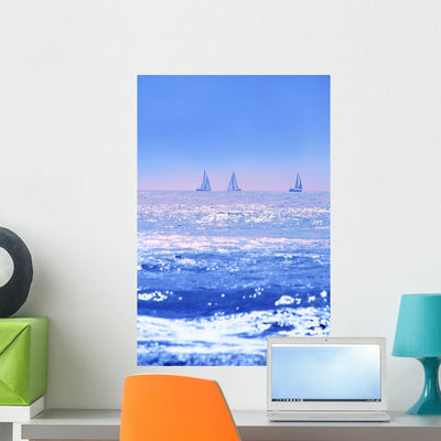 Good Day for Sailing Wall Mural shown on a wall
