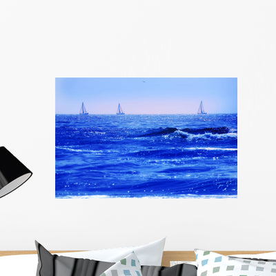 Good Day for Sailing Wall Mural shown on a wall