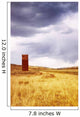 A Grain Elevator In A Field Wall Mural