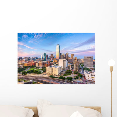 Dallas Texas USA Wall Decal shown on a wall