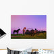 Horses Beside Broken Carriages Wall Mural