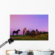 Horses Beside Broken Carriages Wall Mural