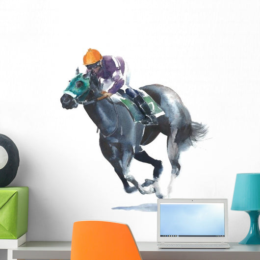 Horse Racing Jockey Wall Decal
