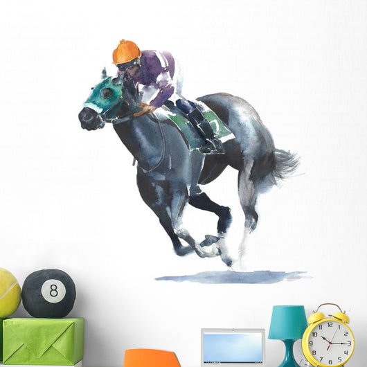 Horse Racing Jockey Wall Decal