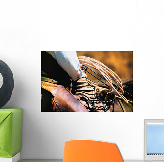 Cowboy With Rope Wall Mural