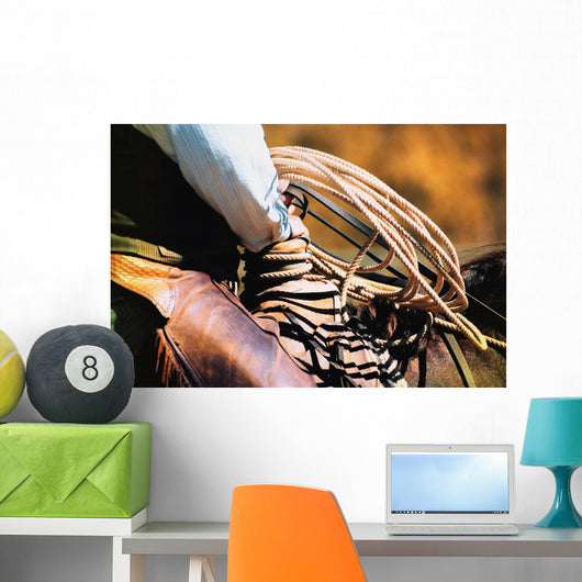 Cowboy With Rope Wall Mural